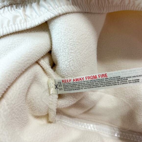 Free People FP Movement Was She Fuzzy Sherpa White Cream Hoodie Pullover Sz S - Picture 10 of 12